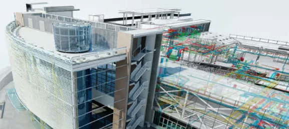Imagen de un edificio con Revit